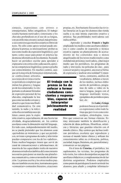 Aprender con los medios - Revista Comunicar