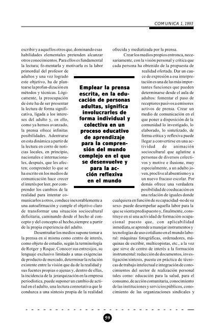 Aprender con los medios - Revista Comunicar