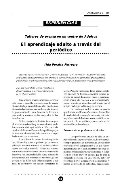 Aprender con los medios - Revista Comunicar