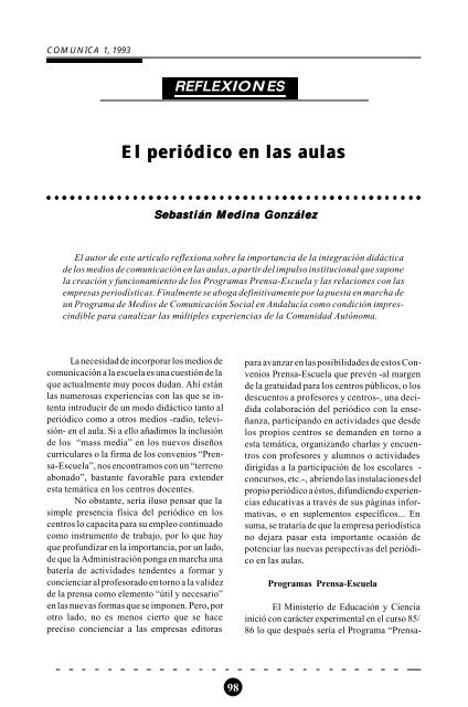 Aprender con los medios - Revista Comunicar