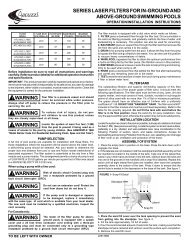 series laser filters for in-ground and above - Piscines et Spas ...