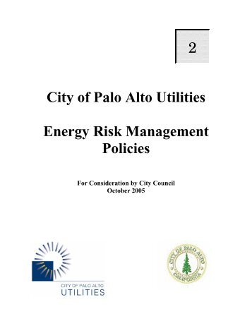 Energy Risk Management Policy - City of Palo Alto