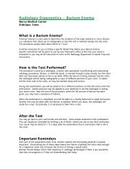 Patient Preparation for Barium Enema - Mercy Medical Center ...