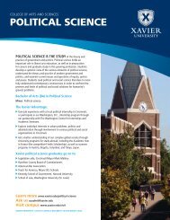 POLITICAL SCIENCE - Xavier University