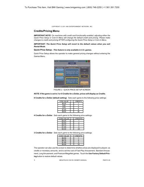 Megatouch Ion RX Service Manual - BMI Gaming