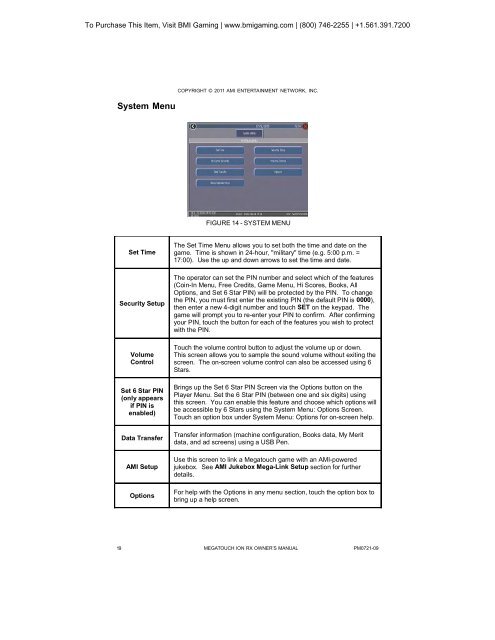 Megatouch Ion RX Service Manual - BMI Gaming