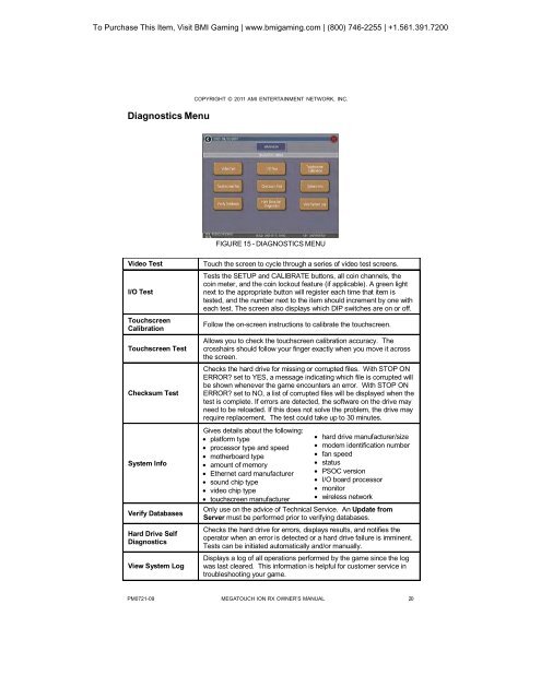 Megatouch Ion RX Service Manual - BMI Gaming