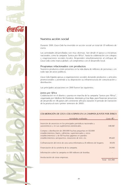 Informe 2001 - Coca-Cola