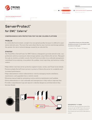 ServerProtect for EMC Celerra - MSS