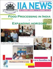 Food Processing in India - Indian Industries Association