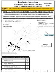 Installation Instructions - Hitch Pro