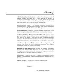 Glossary - The American College Online Learning Center