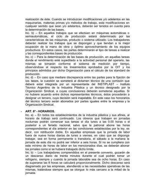 convenio colectivo de trabajo nÂ° 189/92 capitulo i - Ministerio de ...
