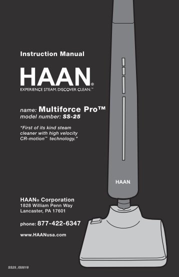 SS25 - HAAN Multiforce Pro User Manual