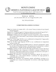 Scarica l'allegato in formato PDF - Parchi e Riserve naturali del Lazio