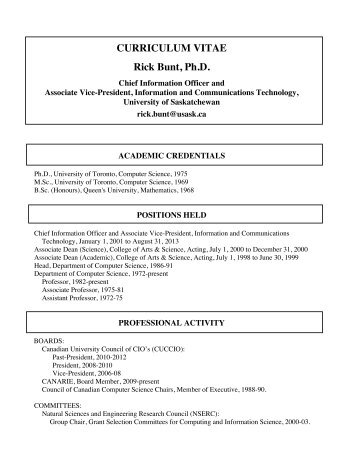 cv (for website 2012) - the Department of Computer Science ...