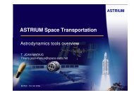 ASTRIUM Space Transportation Astrodynamics tools ... - ESA