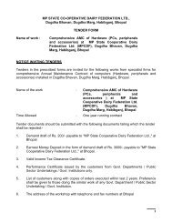 Tender Form - Madhya Pradesh State Cooperative Dairy Federation ...