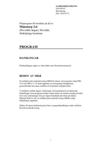PROGRAM - JÃ¶nkÃ¶pings kommun