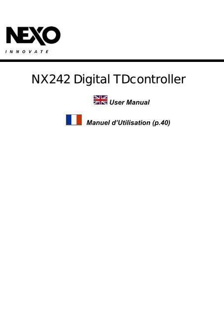 NX242 Digital TDcontroller - Nexo