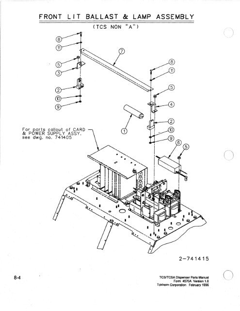 Tokheim Tcsa Electronics Parts Manual