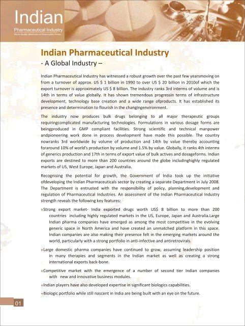 Pharmaceutical Industry - Department of Pharmaceuticals