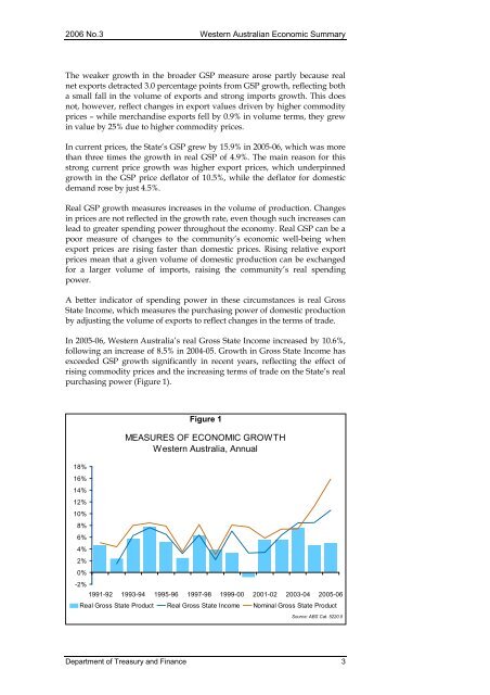 No. 3 - Department of Treasury - The Western Australian Government