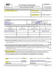 IRS Form 8821 Tax Information Authorization - North Carolina Office ...