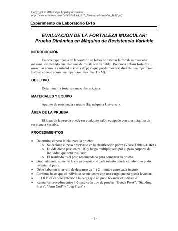 Prueba DinÃ¡mica en MÃ¡quina de Resistencia Variable - Saludmed