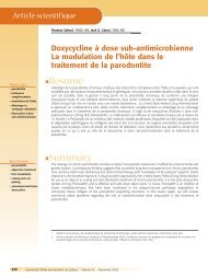 Doxycycline Ã  dose sub-antimicrobienne...