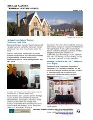 HERITAGE TASMANIA TASMANIAN HERITAGE COUNCIL Heritage ...