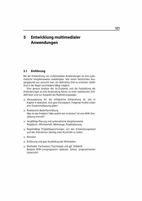 5 Entwicklung multimedialer Anwendungen