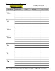 Daily Language Tracking Sheet