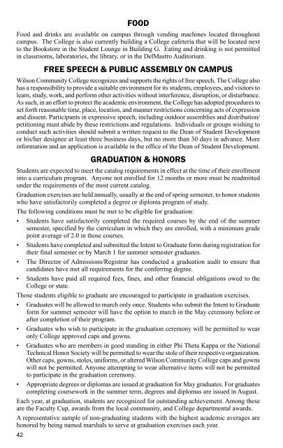 Student Handbook - Wilson Community College