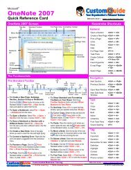 OneNote Quick Reference, Microsoft OneNote 2007 Cheat Sheet