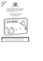 Horstmann 425 range Installation Instructions