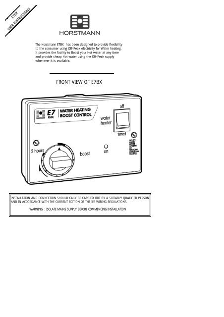 E7BX User Guide - Horstmann