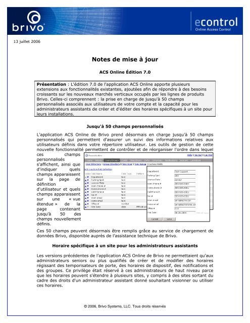 NOTES DE MISE JOUR visual data 3