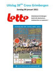 Uitslag 39 Cross Grimbergen - Atletiekclub Grimbergen