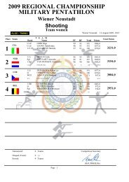 2009 REGIONAL CHAMPIONSHIP MILITARY PENTATHLON 1 2 3 4