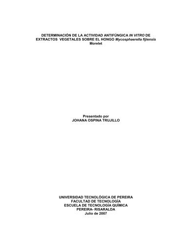 Evaluacion de la actividad antifungica in vitro de extractos