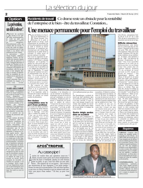 UNE Mercredi 28 février 2012 Kossonou.qxd - Cote d'Ivoire Mariage