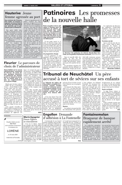 Edition du 17 mars 2001