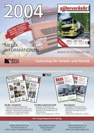 MEDIA INFORMATIONEN - Kirschbaum Verlag Gmbh