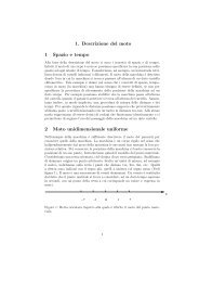 1. Descrizione del moto 1 Spazio e tempo 2 ... - Fisica a Roma Tre