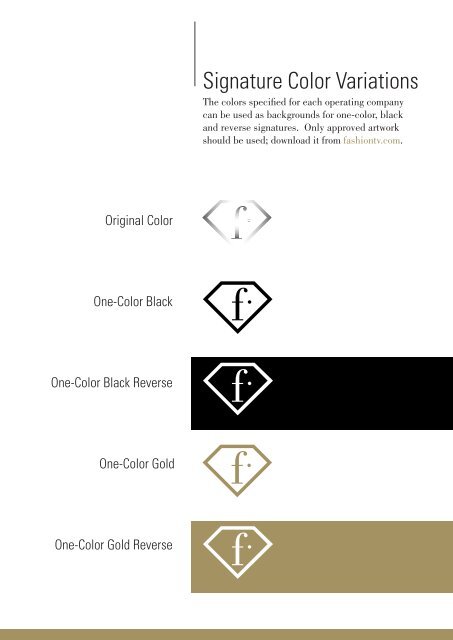 Corporate Identity Quick Reference Guide - FashionTV Corporate ...