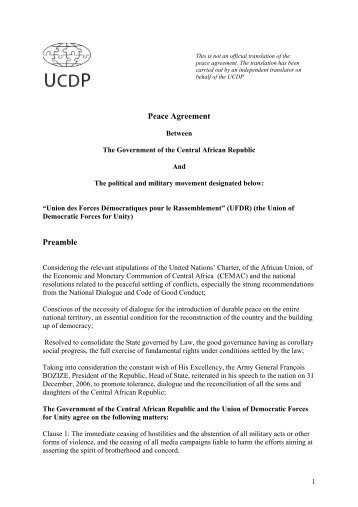 Peace Agreement Preamble - UCDP