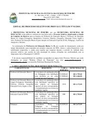edital de processo seletivo de provas e títulos nº 01/2010. - Peruíbe