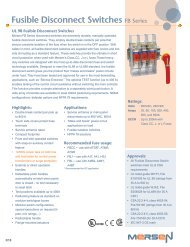 Fusible Disconnect Switches FB Series - Mersen