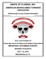 Septâ Oct 2010 - ABATE of Florida, Inc. Hillsborough County Chapter